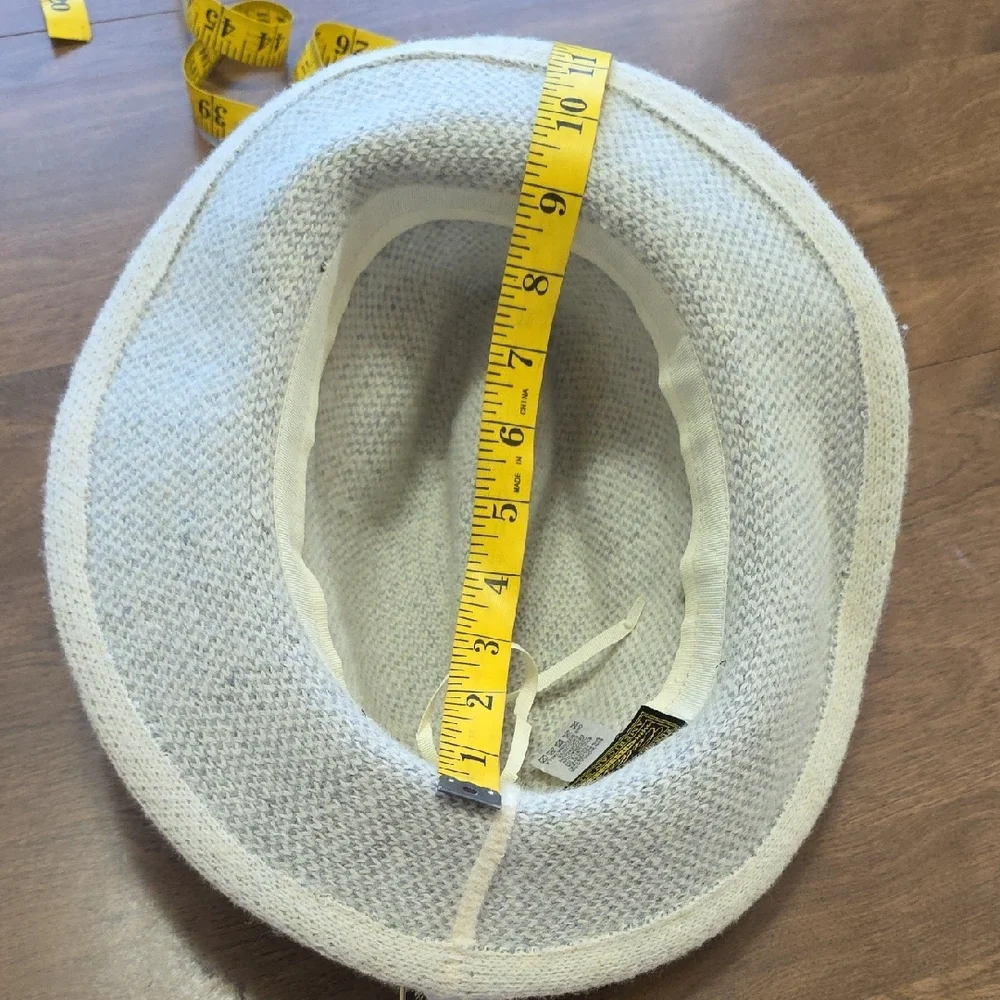 Callanan‎ Hat Wool Blend Knit Safari Hat With Chevron Band One Size - Picture 7 of 9